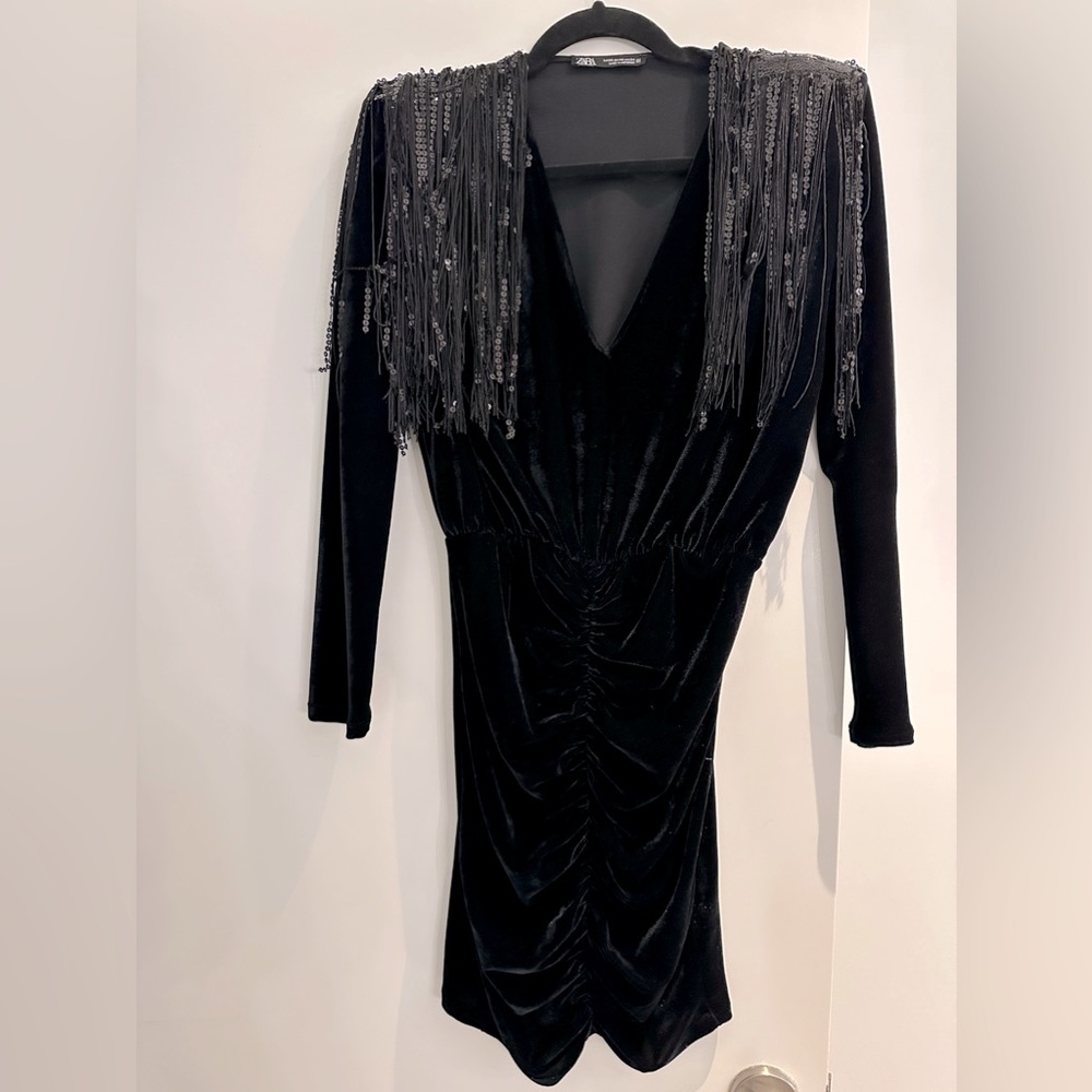 Zara suede mini dress